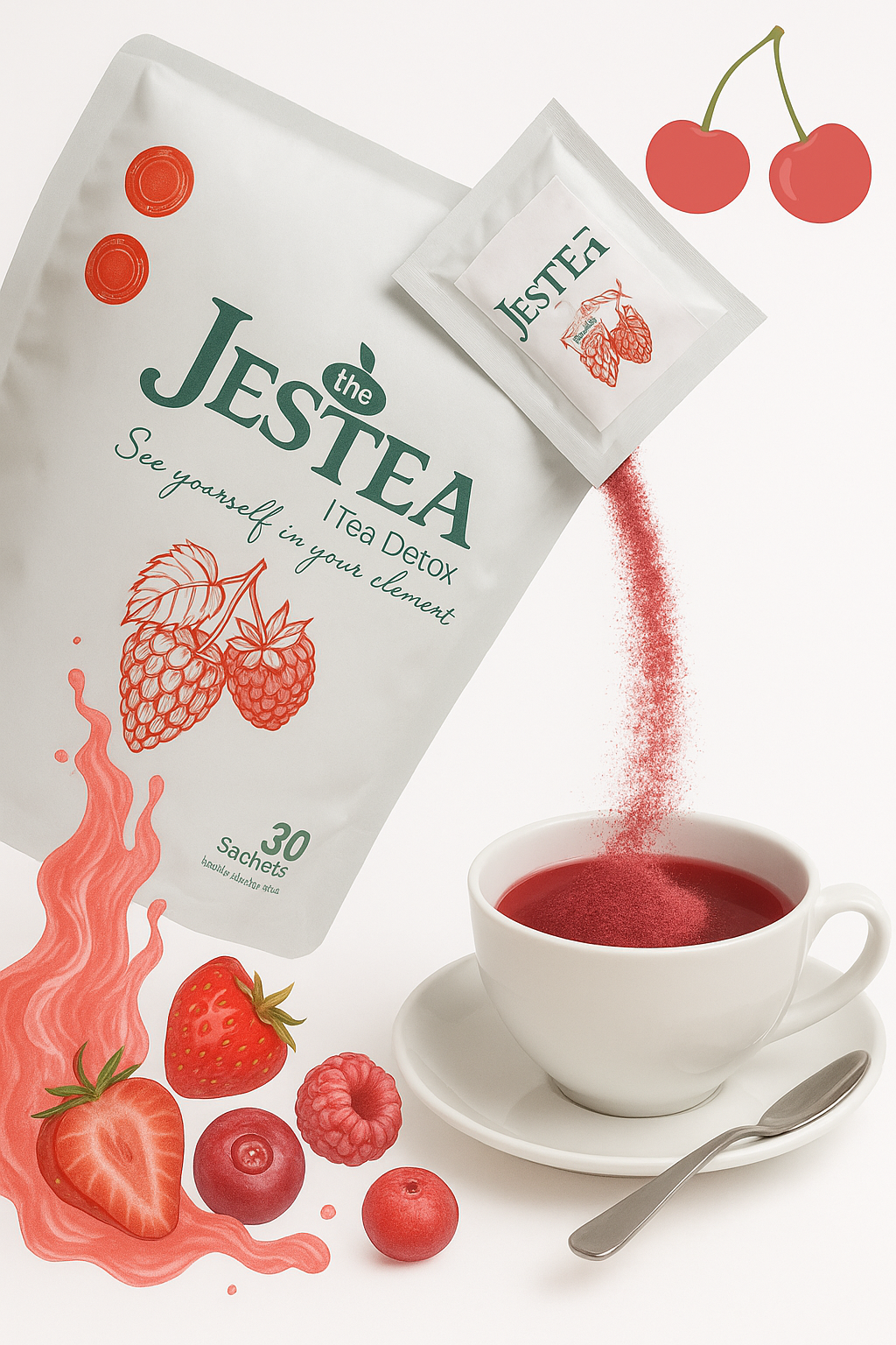 Jestea Thé Minceur aux Fruits Rouges - 30 Sachets