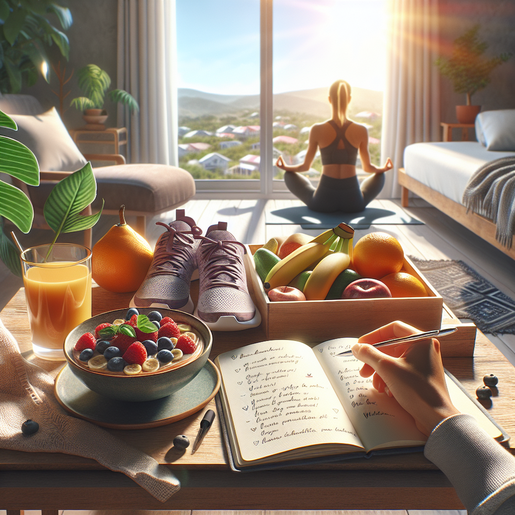 Illustration bien-être liée à l'article : Comment surmonter un plateau de perte de poids naturellement grâce à une routine bien-être