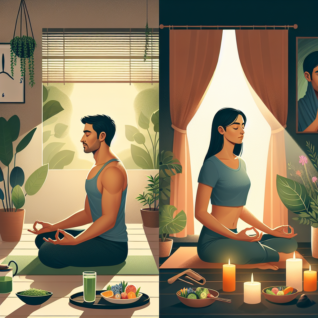 Illustration bien-être liée à l'article : Réussir sa perte de poids naturelle grâce à une routine bien-être matin et soir