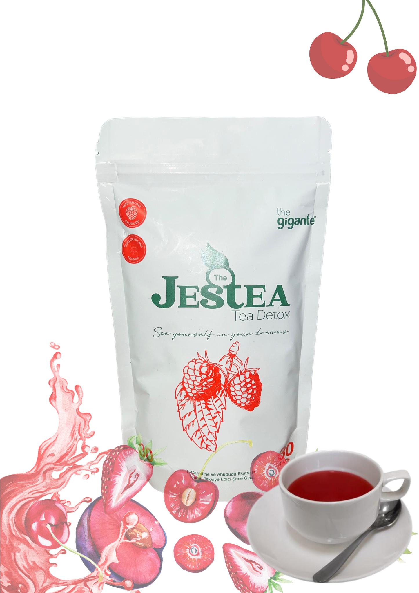 Jestea Thé Minceur aux Fruits Rouges - 30 Sachets